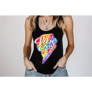 Vibe Crew Tank - Fitted Trendy ⚡