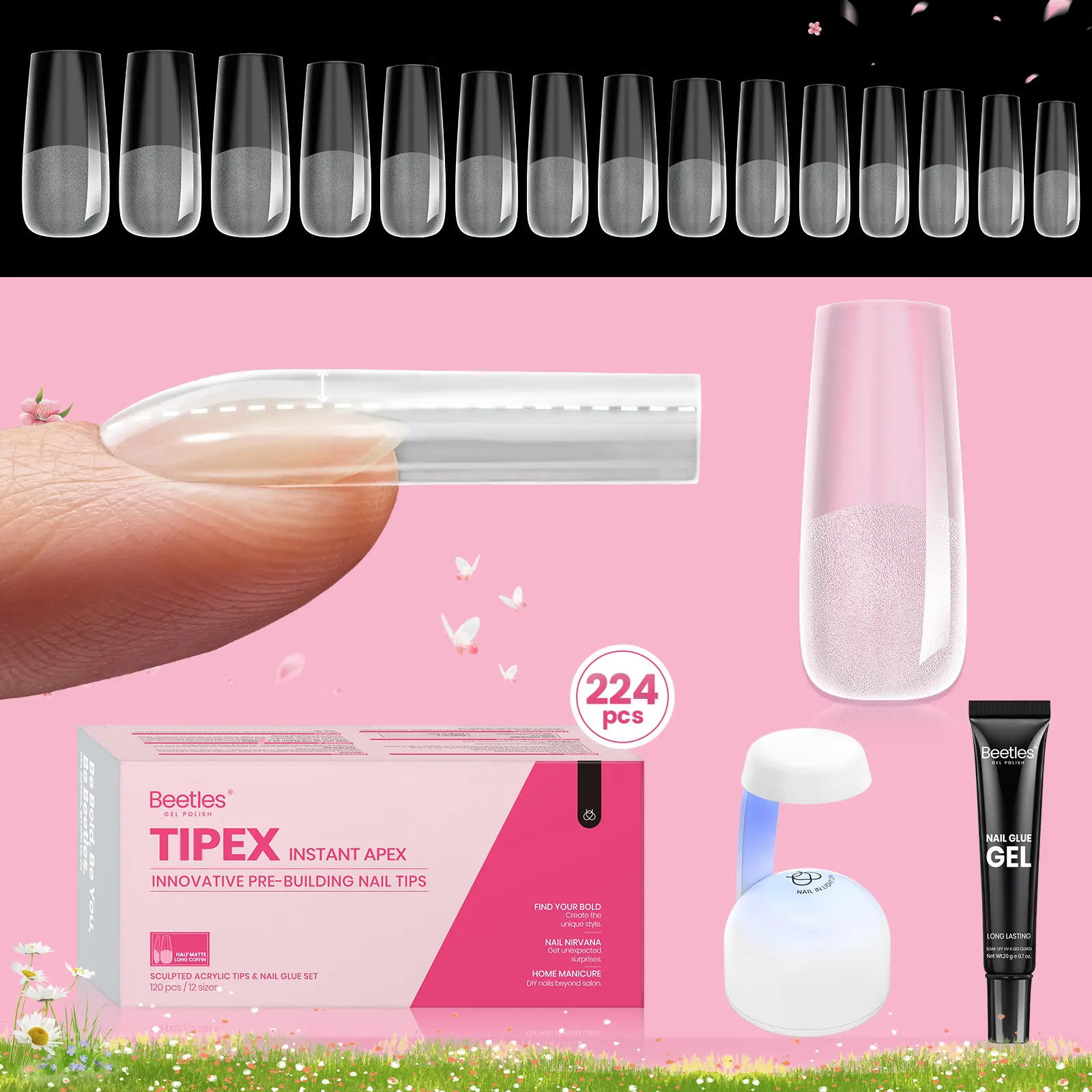 Long Square 16Sizes 224Pcs(Kit)