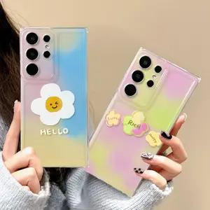 Transparent Colorful Flower Soft Case For Samsung A52s Note 10 Plus 20 Ultra A53 A23 A22 A12 A31 A33 A73 A50 A50s A30s A51 A71 A32 A52 A72 A13 5G Clear Back Cover