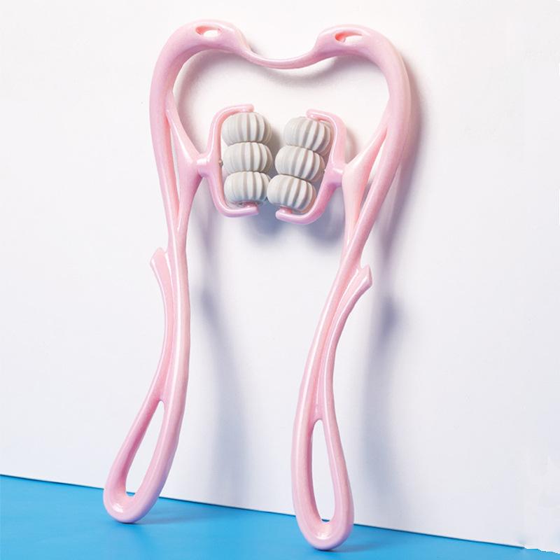 Neck Massager Multifunctional Manual Six wheel Massage Relieve Roller Massage Tool