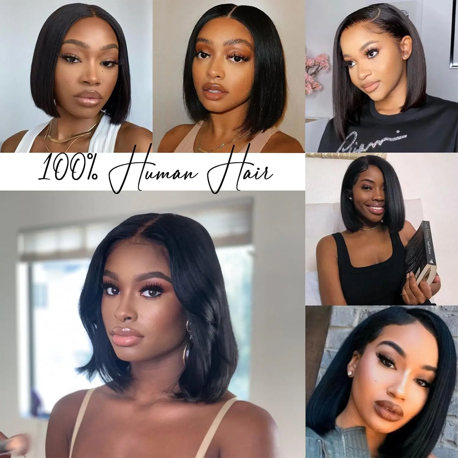 Human Hair Bob Wig Lace Front 5x5 Straight Brazilian Virgin Hair Glueless 5x5 Bob Wig Human Hair Straight Bob Lace Closure Wigs Human  main image 2