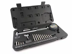 iGaging Digital Internal Bore Gauge for Electronic Inspection, 0.00001”/0.002mm Precision, 2 Interchangeable Measuring Heads, 2 Sets of Carbide-Point Anvils, 3 Anvils/Spacers Washers, Includes Accessory and Parts
