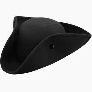 Pirate Hat for Men Women,Pirate Costume Accessories Hat,Colonial Triangle Hat for Halloween,Dress Up Party