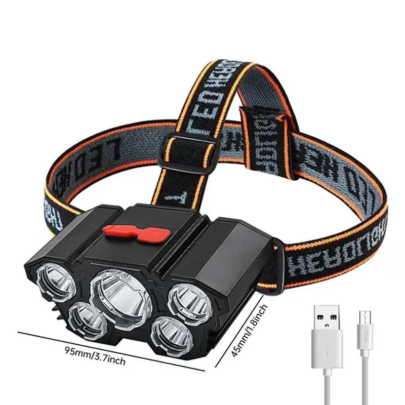 Super Bright 5 Working Modes Rechargeable Headlamp