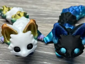 3D Printed flexi foxes figurines