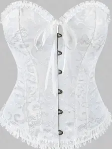 New Fishbone Shaping Waist Cincher Court Corset Top Print, Women's Bodycon Slimming Underwear, Comfortable, Stylish & Feminine Design