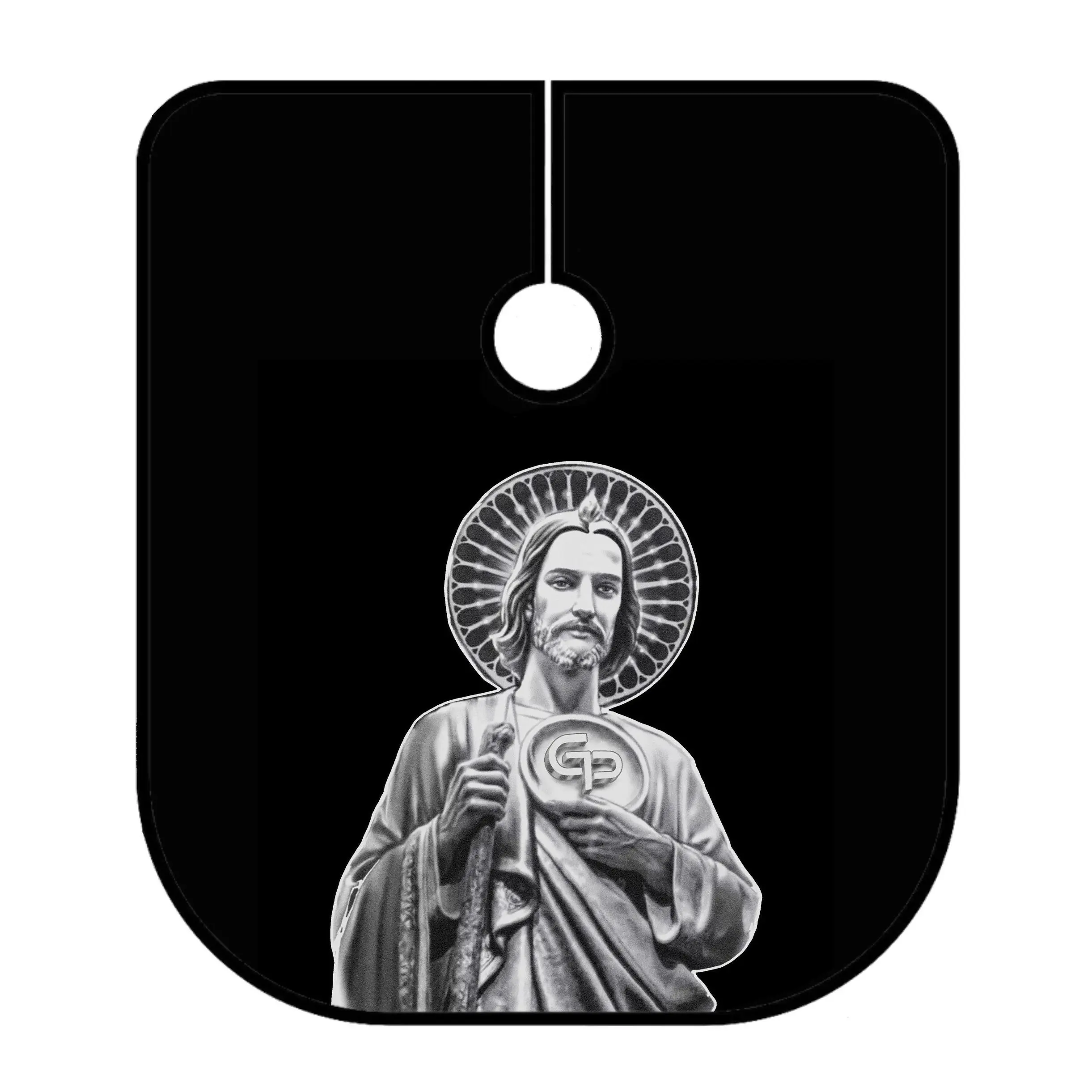 San Judas Barber Cape | Saint Jude Hair Cutting Cape | Christian Barber Cape | Professional Salon Cape | Lightweight Hair Stylist Cape | Elastic or Snap Neck