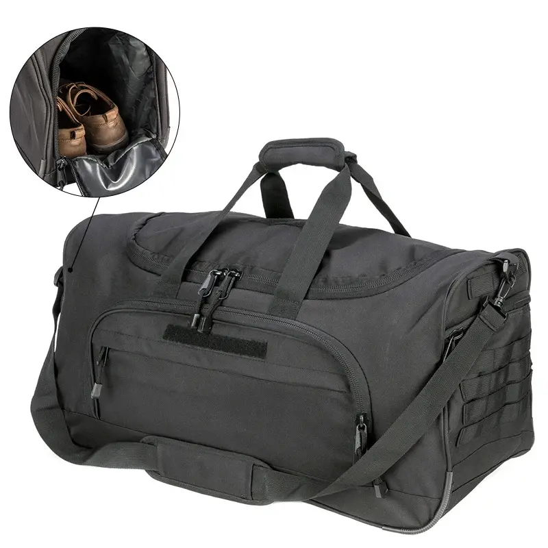 Gym Bag for Women & Men Tactical Duffle MilitaryWeekender Travel Work Out Bags LightweightWaterproof Sports Tote Shoe Pocket