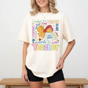 Personalized Teacher Comfort Color Shirt, Custom Name Shirt, Teacher Life Tee, End Of School Year Shirt, Teaching Appreciation Gift