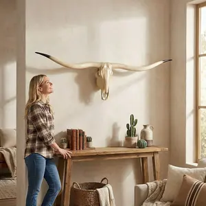 Vintage Animal Head Wall Decor, Wall Mount Design, Bar Restaurant Living Room Wall Art, Unique Craft Hanging Piece, Home Decor Room Decoration, Decorative Artwork