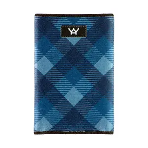 Yay Novelty 1139 The Perfect Slim Wallet for Front Pocket Use - Navy Plaid