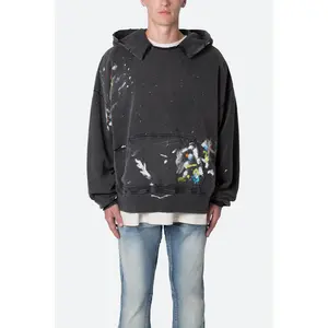 Destroyed Painter Hoodie - Vintage Black