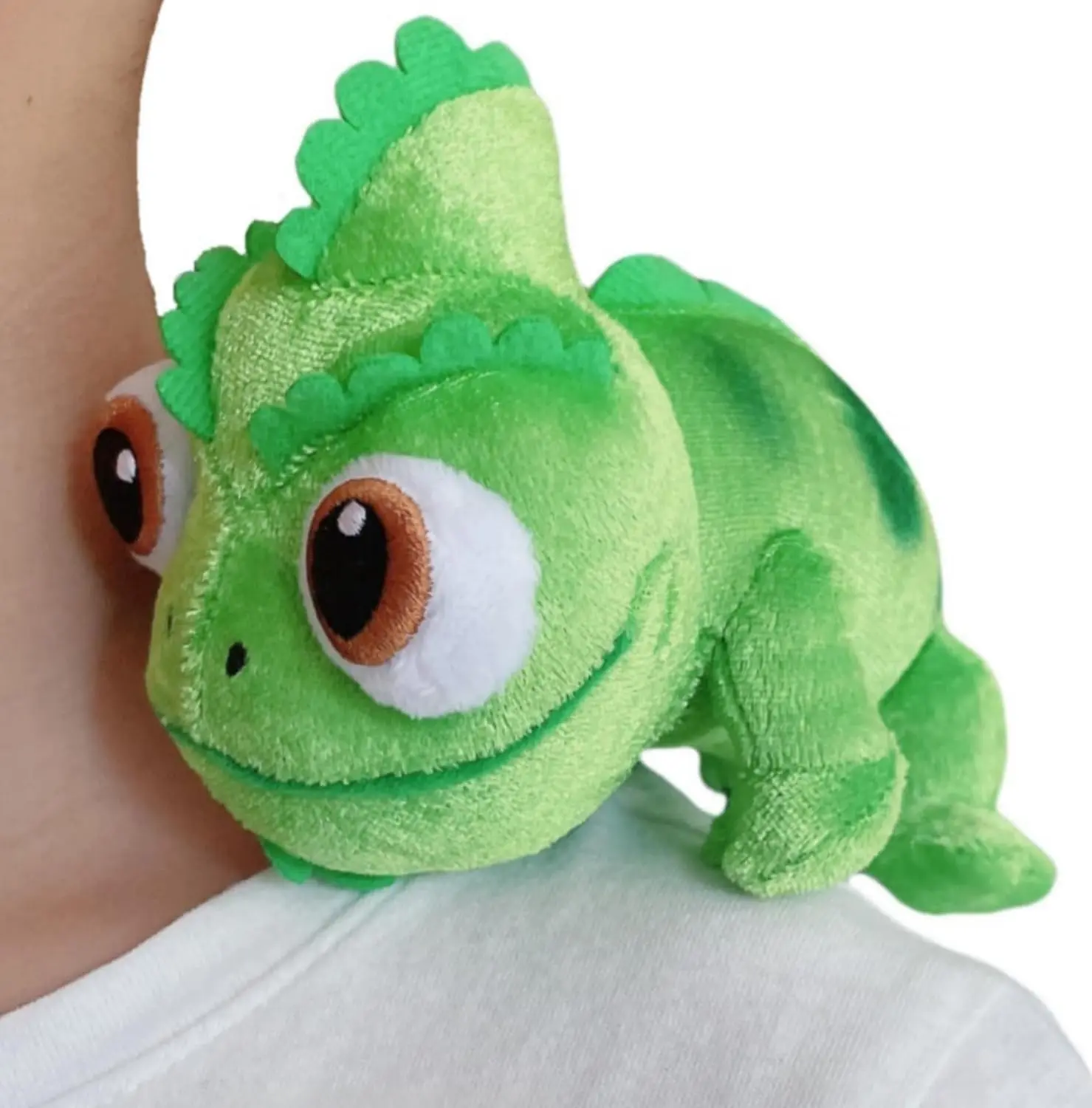 Unisex 6.3 in Realistic Look PP Cotton Lizard Plush Shoulder Magnet - 0.23 lb Chameleon Stuffed Animal Toy, House Decoration, Metal Sheet Accessory for Kids & Fans, Camping Essential, 0.23 Pounds