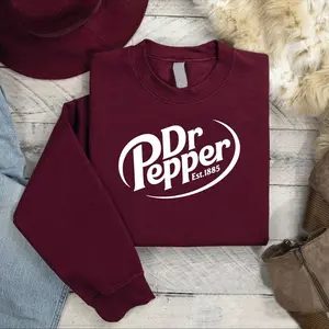 Dr Pepper Est 1885 Sweatshirt, Soda hoodie, Cute Dr Pepper Shirt, Soda Lover Gift, Dr. Pepper Crewneck Sweatshirt, Dr Pepper Soda Sweater