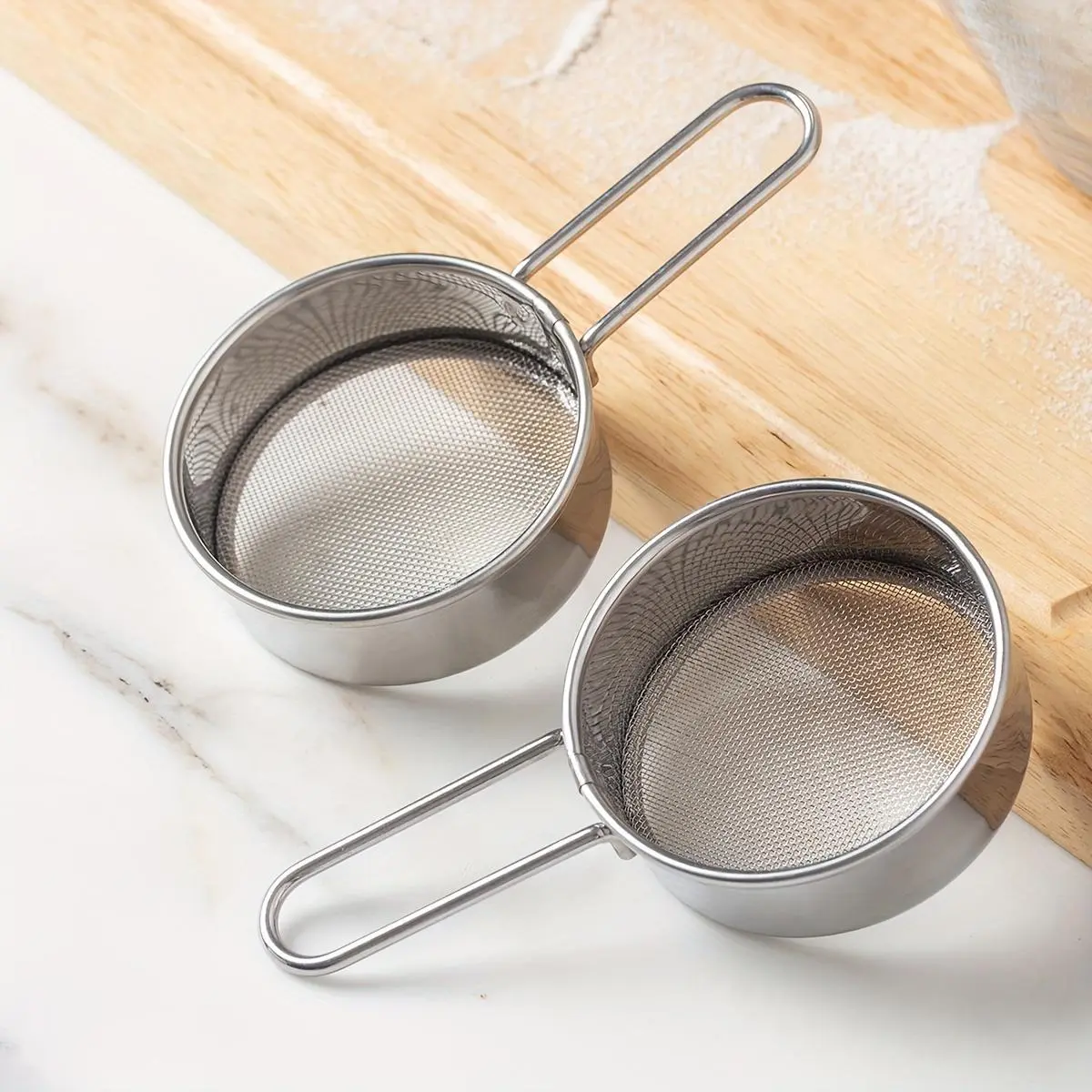 1pc Stainless Steel Powder Shaker with Fine Mesh, Suitable for Sifting Matcha, Cocoa Powder, Coffee, Flour, And Powdered Sugar.