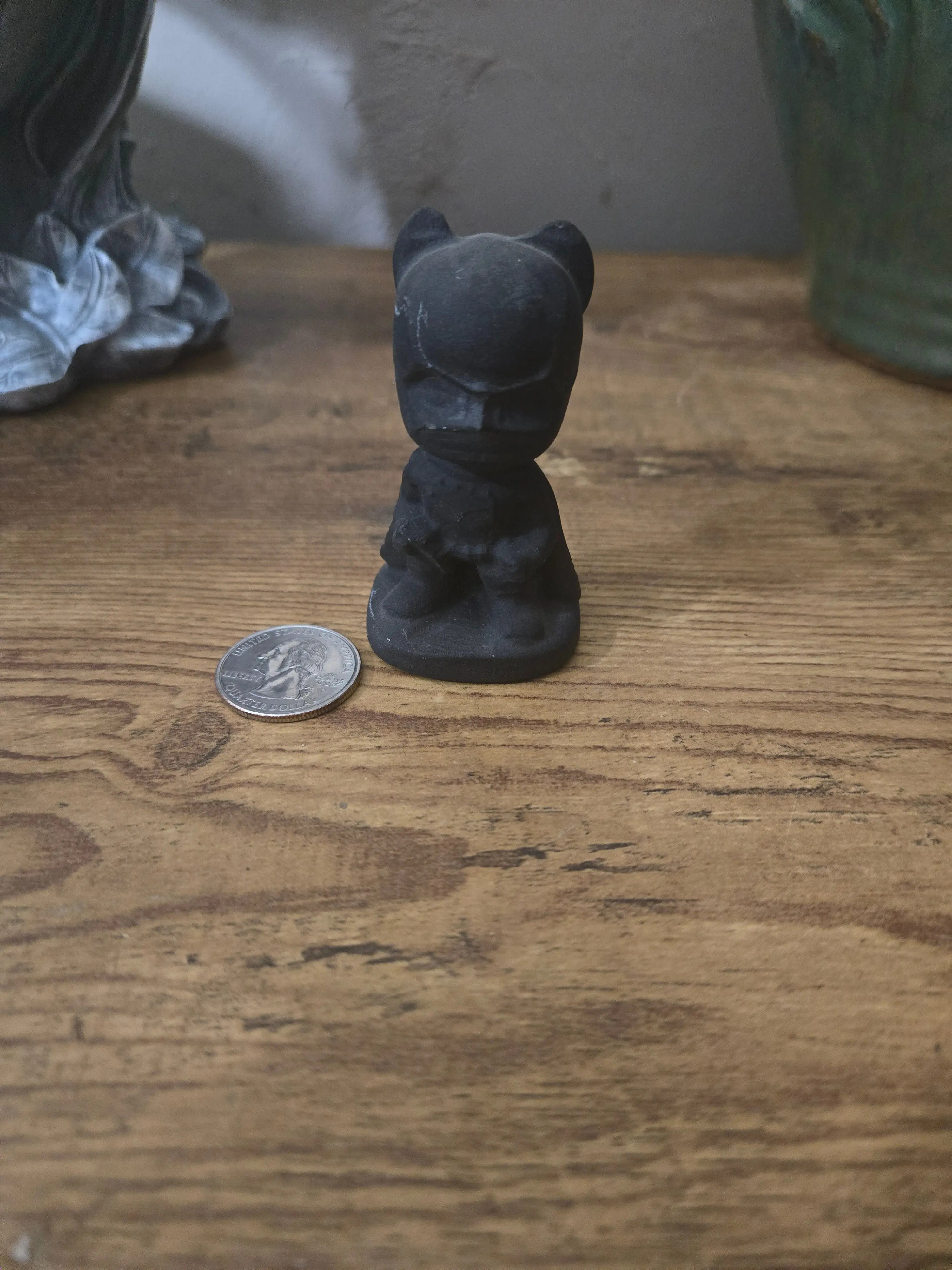 Carved Obsidian Superhero Guardian Pendant - Natural Crystal Protector Amulet for Grounding, Repelling Curses, and Focus Maintenance, Hand-Carved Stone Jewelry Accessory