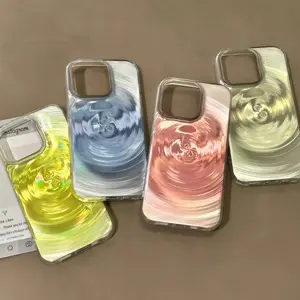 Gradient Whirlwind  Suitable for iPhone 16 Pro Max 16 15 Pro 14 PLUS 13 12 Pro Max  , All Inclusive, Anti Drop Soft , Simple And Fresh for Both Men And Women, Suitable for Outdoor Play Screen Protector Smartphone Cover Protection Casing     for  women