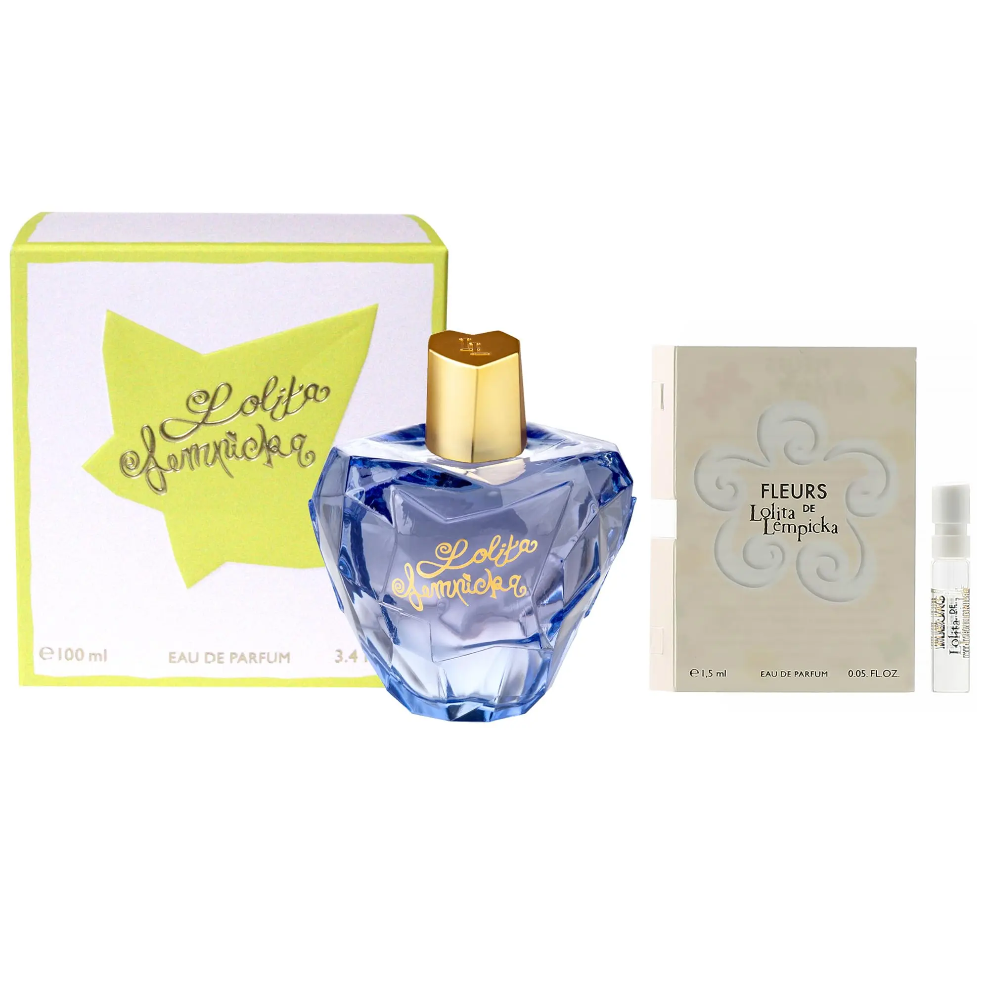 Lolita Lempicka Mon Premier & Fleurs Duo – Eau de Parfum for Women, Sweet Fruity Scent, 3.4 Fl Oz Mon Premier + 0.05 Fl Oz Fleurs Vial, Vegan Formula, Made in France