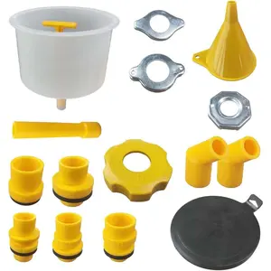 Spill Proof Coolant Funnel Kit, No Spill Radiator Bleeder Funnel Fill Kit, Coolant Filling Funnel Radiator Filler with Adapters, Universal Automotive Antifreeze Bleeder for