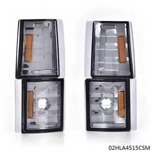 CROSSDESIGN 4Pcs Smoke Amber Corner Signal Side Marker Lamps, Safe Driving Car Lights for Chevy CK, C10, 1500, 2500
