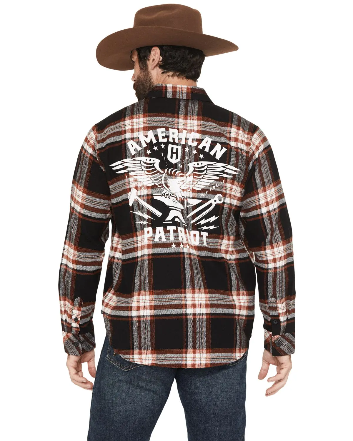 Howitzer Men's Men'S Boot Barn American Patriot Plaid Print Long Sleeve - 371Wv201