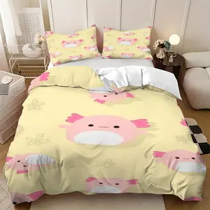 3Pcs Squishmallow Archie Themed Breathable Comfort, Soft Comfortable Holiday Bedding, Thoughtful All-Season Gift, Ideal for Bedroom Decor & Dorm Use, 1 Duvet Cover 2 Pillowcases (No Insert)