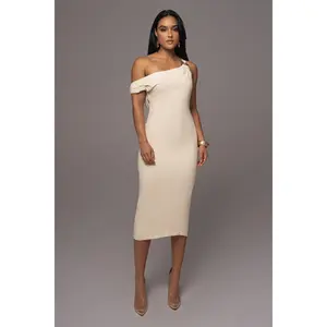 Beige Escape Linen Dress