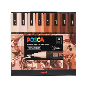Posca Paint Marker Set, PC-5M 8-Color Portrait Tones