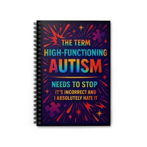 Notebook - High Function Autism Awareness - Ruled Line