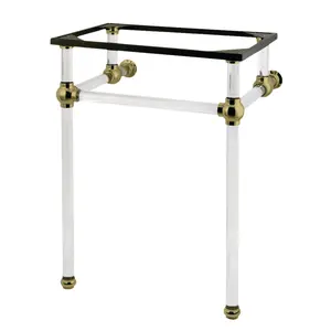 Kingston Brass  Templeton Console Basin Holder with Acrylic Pedestal, Satin Brass