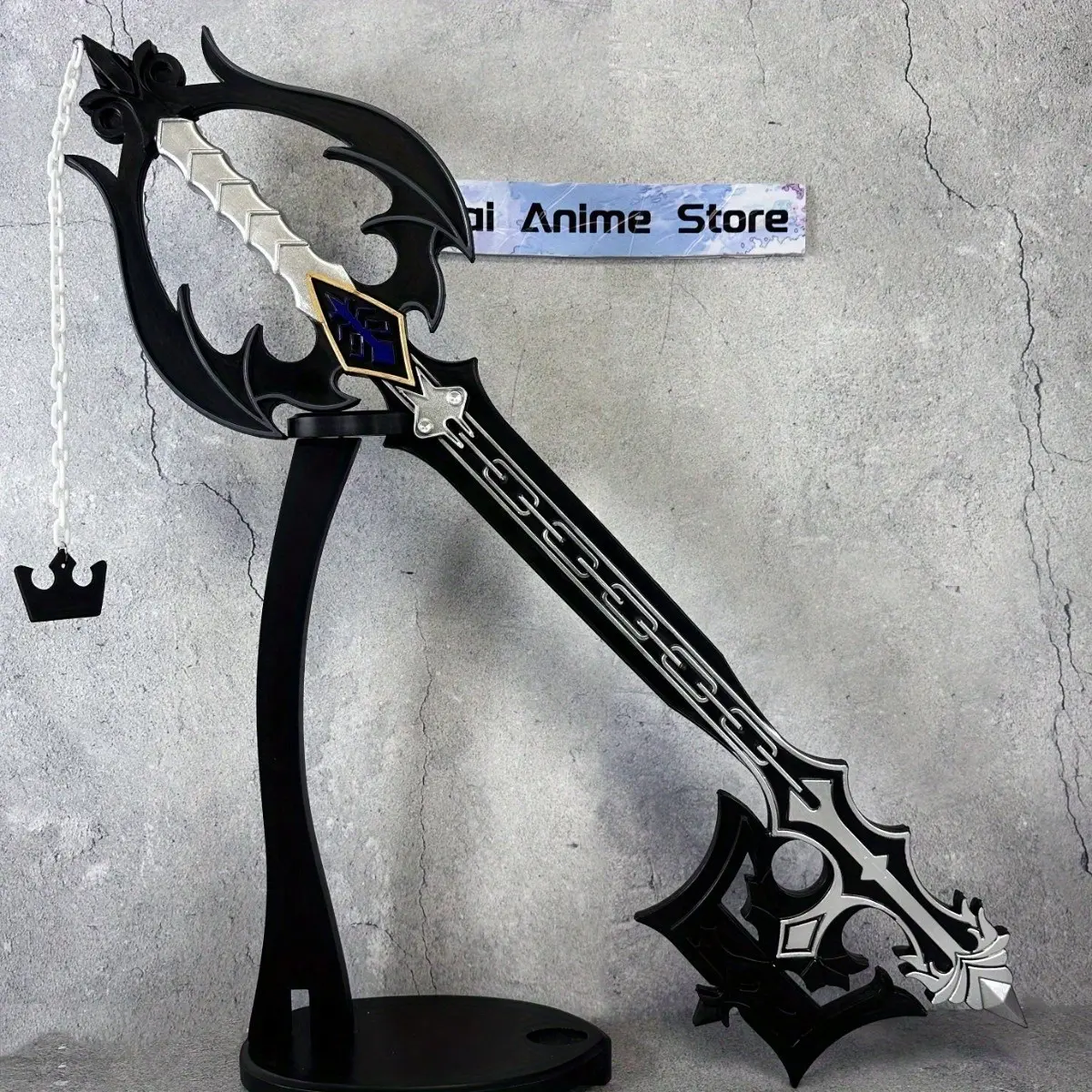 88cm/34inch PU Black Key Japanese Samurai Sword Figurine - Collectibles Statues & Bobbleheads, TV/Movie Character Cosplay Plastic Prop, Halloween Gift
