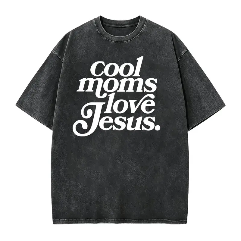 Cool Moms Love Jesus  T-Shirt, Christian Mom Tee, Praying Mama Shirts, Faith Based T-Shirt, Faithful Shirt, Religious Mom Tee