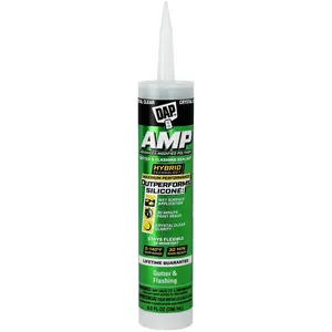 DAP  9 oz AMP Advanced Modified Polymer Gutter & Flashing Sealant, Crystal Clear - Pack of 12