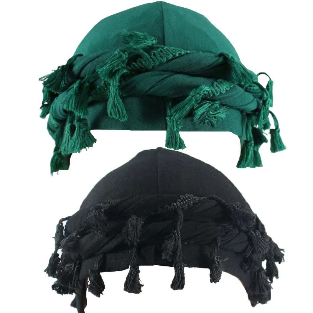 1/2 Packs Premium Adjustable Satin-Lined Halo Turban - Stylish Twisted Tassel Head Wraps for Women and Men, Versatile Durag for All Hair Types
