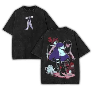Alice Madness Returns Horror Game Washed Tshirt, Sweater, Hoodie unisex graphic game movie Gaming Top graphic t-shirts print back fan gamer Fabric  Seamless Menswear Cotton Soft