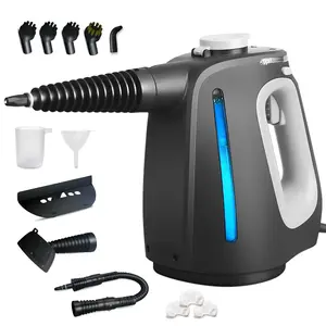 Pressurized Handheld Steam Cleaner with 14pcs Accessories&Safety Lock，Unlimited Water Addition for Continuous Steaming, Multi-Purpose Portable Steamer for Cleaning,Grime,Grease,Bathroom,Window,Car