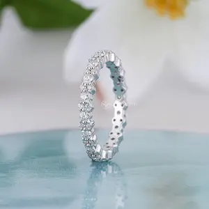 2.80 mm Wide Full Eternity Stackable Wedding Band
