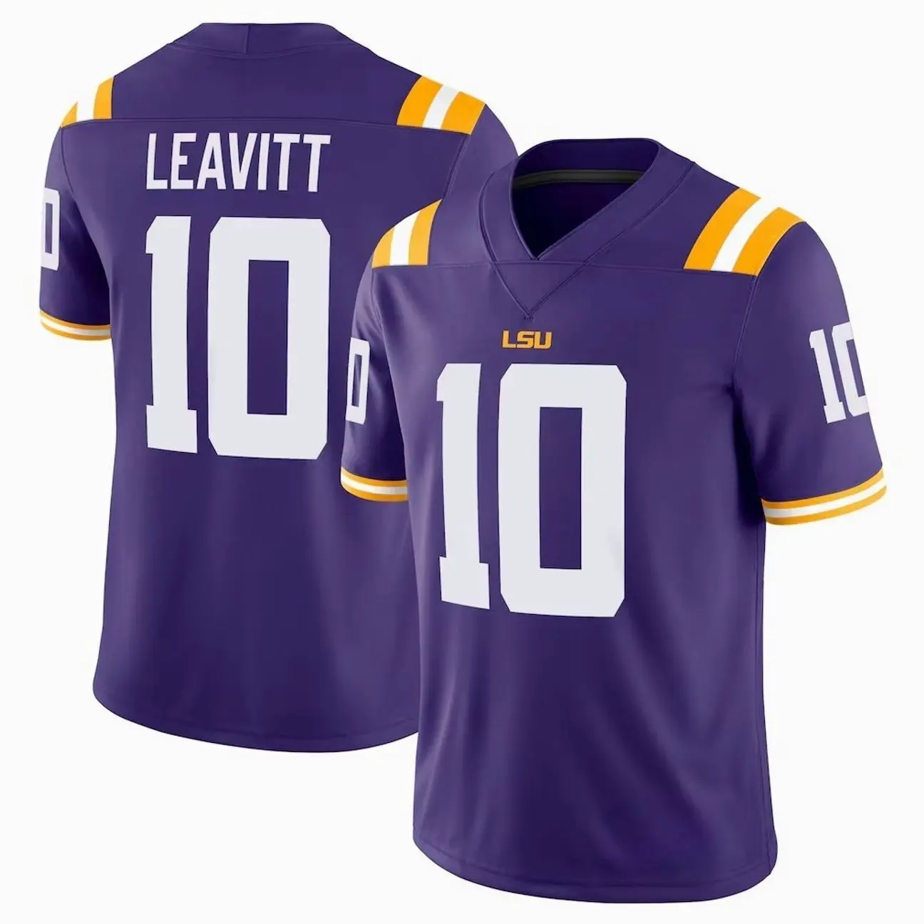 Men Football Jesey Sam Leavitt LSU Tigers Home Football Game Jersey - Royal