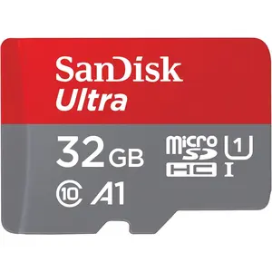 SANDISK 32GB Ultra microSDHC UHS-I Memory Card with Adapter - 120MB/s, C10, U1, Full HD, A1, Micro SD Card - SDSQUA4-032G-GN6MA