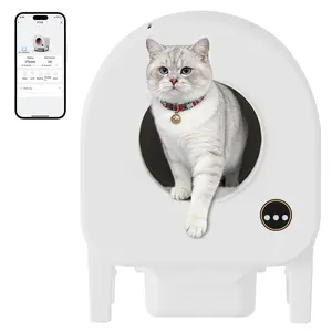 Automatic Self-Cleaning Cat Litter Box, Easy Maintenance Robot - Dual Safety Features - Smart Odor Control - WiFi APP Control, White