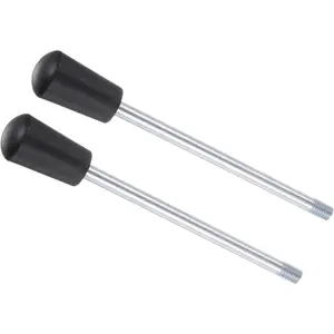 2Pcs Black Chrome Plated Revolving Crank Clamping Handle, M10 Male Thread 185mm Length Long Arm Handwheel Knob for Lathe Machinery