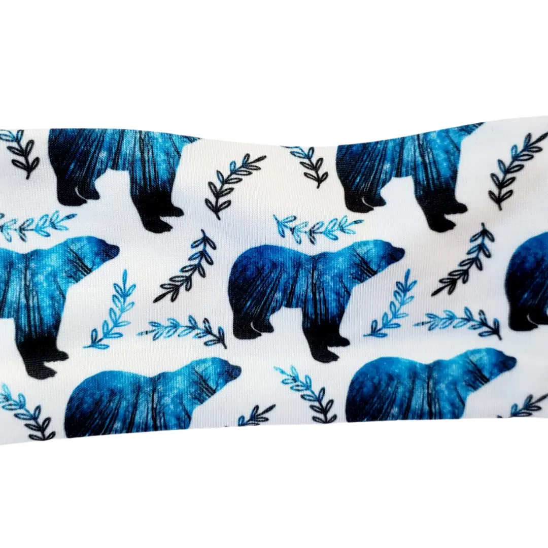 "Blue Aurora Bear" Headband