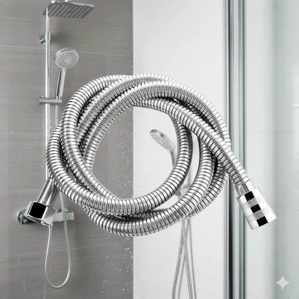 Premium Stainless Steel Shower Hose with Thick Silicone Flex Tube, Anti-Kink Durable Design for Multiple Faucet Types. Corrosion-Resistant Inner Pipe, Wear-Proof Leak-Free Outer Layer. Enhances Bathing Experience, Smooth Flexible Motion.