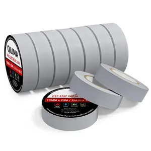 Electrical Tape 10 Pack 3/4-Inch by 60 , Flame Retardant Electrical Tape, Adhesive for General   Auto  Power Circuit Wiring Sliver (130mic)