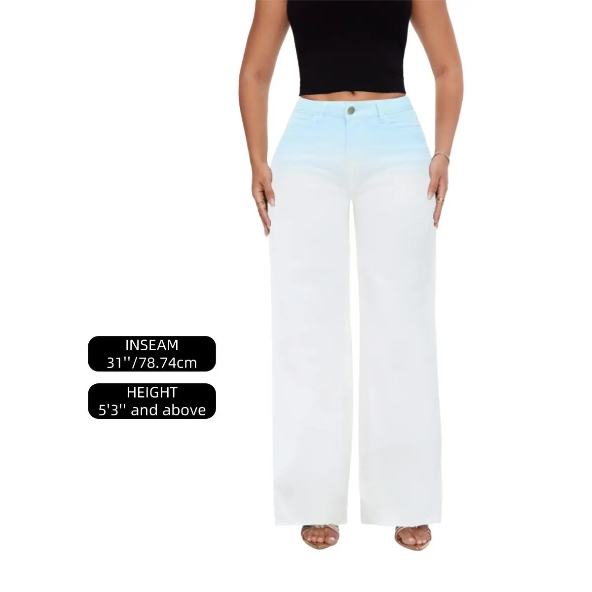 Ombrae Light Blue & White