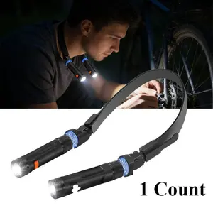 Two-In-One Multifunctional Lighting Lamp, Adjustable 120° Neck Light, Detachable Magnetic Flashlight, Magnetic Base, Essential for Fishing Night Reading