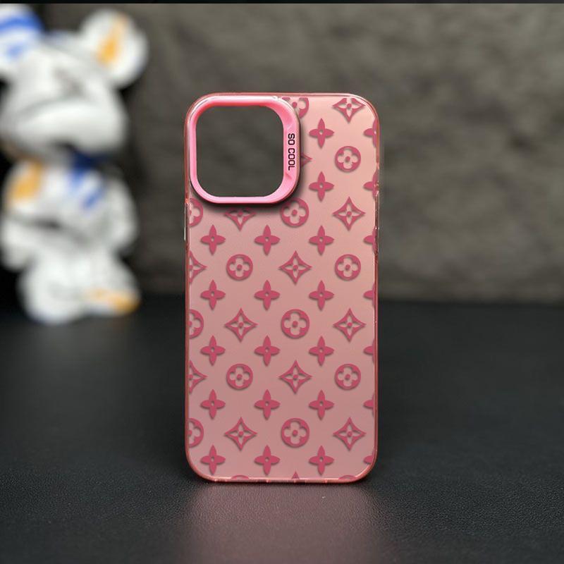 Exquisite Floral Patterns Phone Case Combining A Symmetrical Geometric Floral Pattern, Merging Retro Glamour With Modern Fashion Sense For iPhone 17.16.15.14.13.12.11.X.XS.XSMAX.XR.8.7