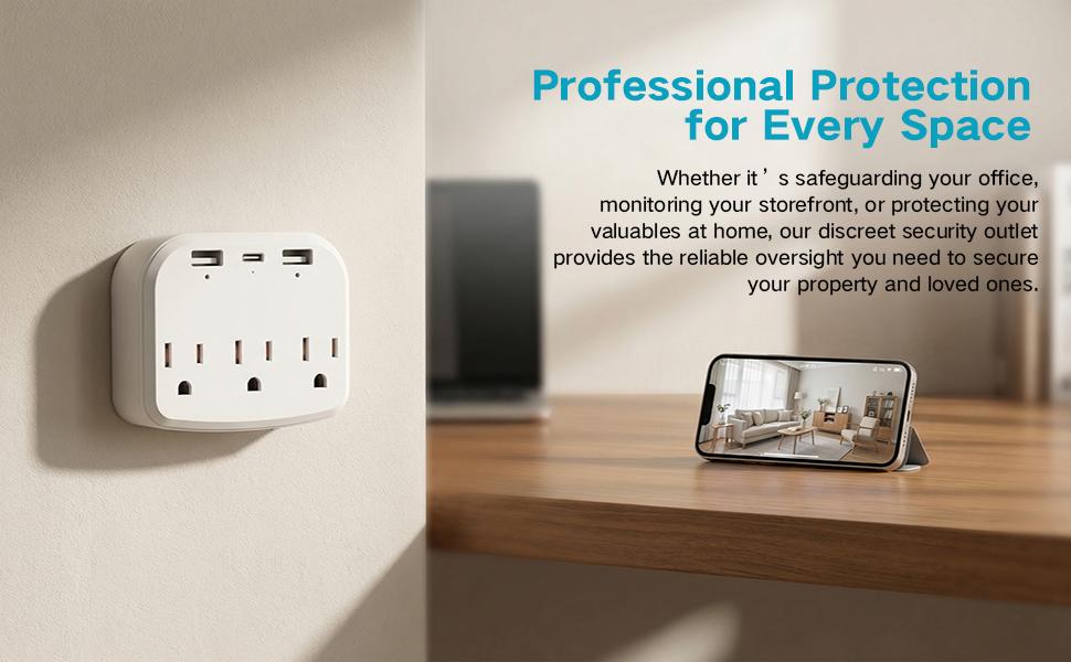 Hidden Wall Outlet Camera, 1080P Dual-Band 2.4G-5GHz WiFi Security Camera with Motion Detection for Indoor Home Monitoring