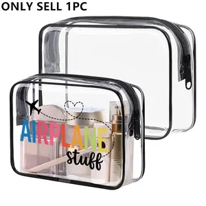 High-Quality Large Capacity PVC Travel Organizer Bag, Portable Design with Zipper Closure, Ideal for Documents & Passports Storage, Travel Pouches