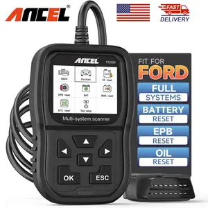 ANCEL FD500 OBD2 Scanner fits for Ford Lincoln Mercury - All Systems Code Reader with Engine, ABS, SRS, Transmission, 4WD Diagnostics - Scan Tool with EPB, Throttle, Oil Reset, Battery Registration